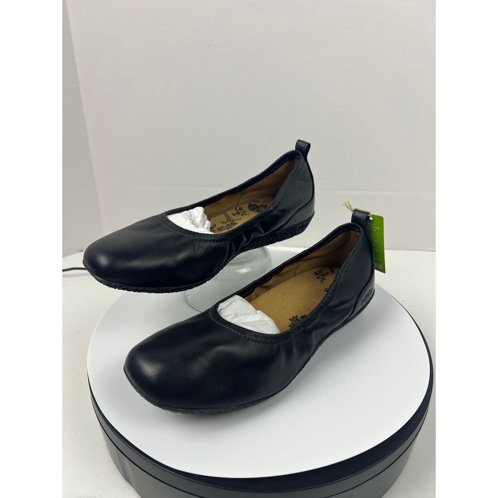 Taos Chit Chat Orthopedic Ballet Flats Black Leather Slip On Shoes Womens 6.5M - Picture 17 of 17